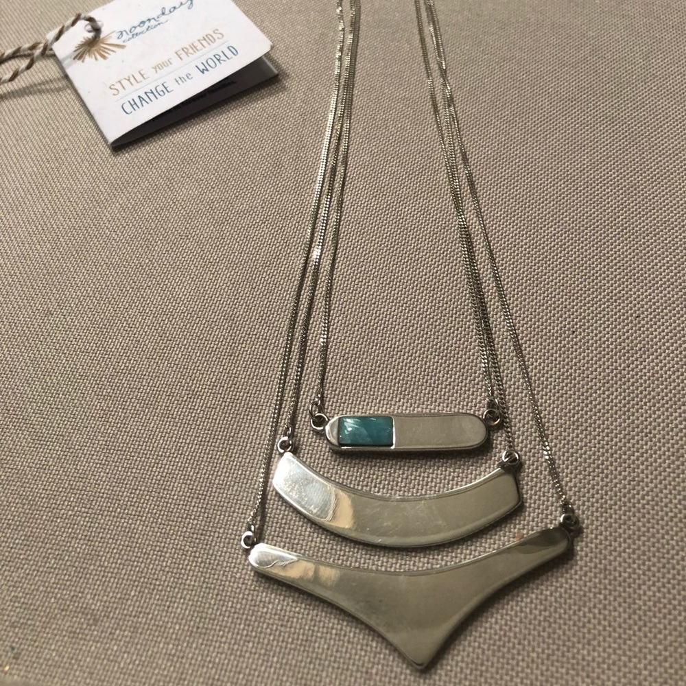 Noonday Collection Sterling Trinity Necklace Set